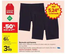 Carrefour Bermuda nuit homme offre