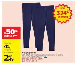 Carrefour Legging femme offre