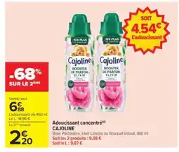Carrefour Adoucissant concentré CAJOLINE offre
