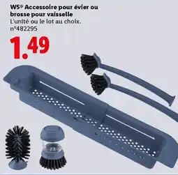 Lidl W5 Accessoire pour évier ou brosse pour vaisselle offre