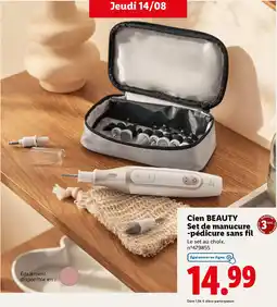 Lidl Cien beauty set de manucure pédicure sans fil offre