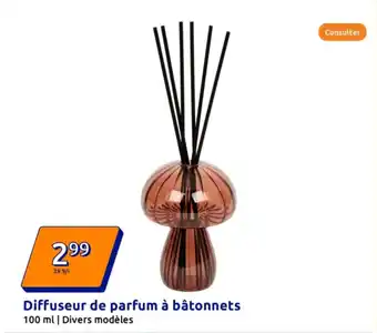 Action Diffuseur de parfum à batonnets offre