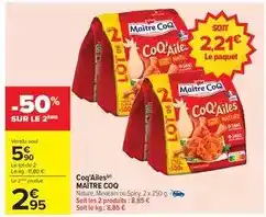 Carrefour Maître coq - coq'ailes offre