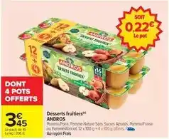 Carrefour Andros - desserts fruitiers offre