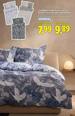 Lidl LIVARNO Parure de lit double face en satin microfibre offre