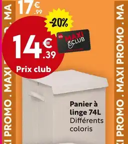Maxi Bazar Panier à linge 74 L offre