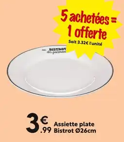 Maxi Bazar Assiette plate Bistrot Ø26cm offre