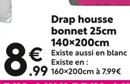 Maxi Bazar Drap Housse bonnet 25cm 140x200cm offre