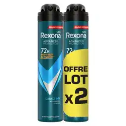 Carrefour REXONA MEN Déodorant 72H Lot de 2 offre