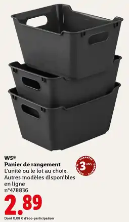 Lidl W5 Panier de rangement offre