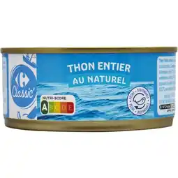 Carrefour CARREFOUR CLASSIC' Thon Entier offre