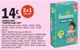 E.Leclerc Pampers - changes bebee campers baby dry offre