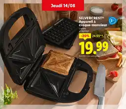 Lidl Silvercrest appareil à croque-monsieur offre