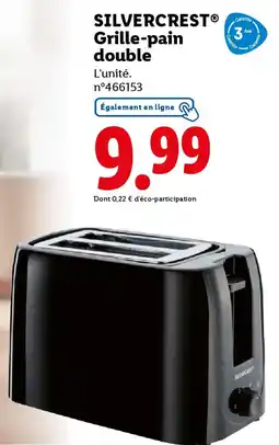 Lidl Silvercrest grille-pain double offre