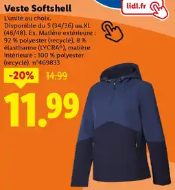 Lidl Veste Softshell offre