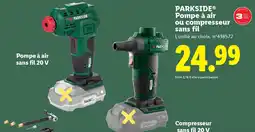 Lidl Parkside pompe à air ou compresseur sans fil offre