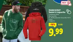 Lidl Parkside sweat à capuche offre