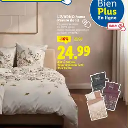 Lidl Livarno home parure de lit offre