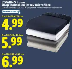 Lidl Livarno home drap-housse en jersey microfibre offre