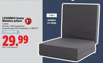 Lidl Livarno home matelas pliant offre