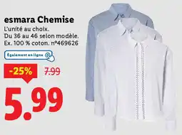 Lidl Esmara chemise offre