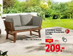 Lidl Livarno home canapé d'extérieur sevilla offre