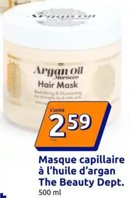Action Masque capillaire à l'huile d'argan The Beauty Dept. offre