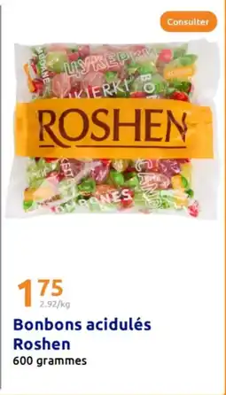 Action Bonbons acidulés Roshen offre