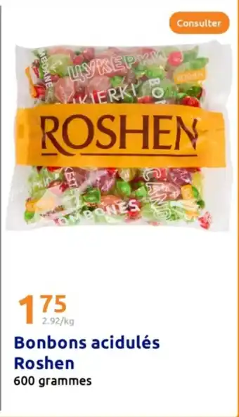 Action Bonbons acidulés Roshen offre