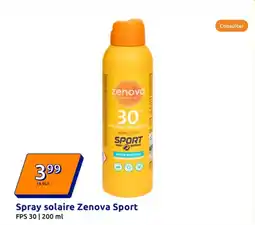 Action Spray solaire Zenova Sport offre