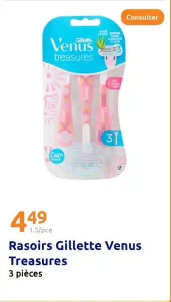 Action Rasoirs Gillette Venus Treasures offre