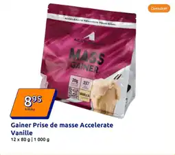 Action Gainer Prise de masse Accelerate Vanille offre
