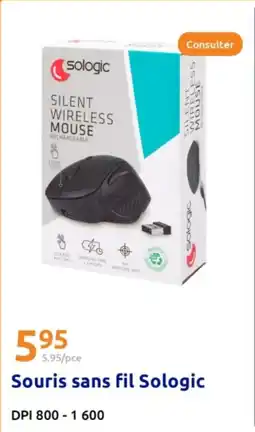 Action Souris sans fil Sologic offre