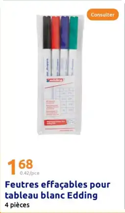 Action Feutres effaçables pour tableau blanc Edding offre