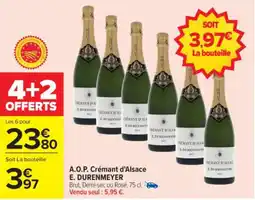 Carrefour A.o.p. crémant d'alsace e. durenmeyer offre