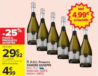 Carrefour D.o.c. prosecco signore giuseppe offre