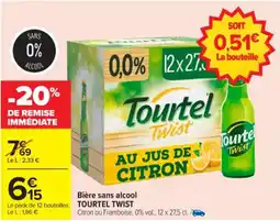 Carrefour Bière sans alcool tourtel twist offre