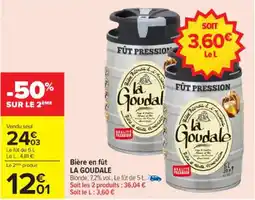 Carrefour Bière en fût la goudale offre