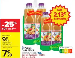 Carrefour Pur jus carrefour offre