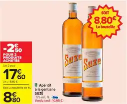 Carrefour Apéritif à la gentiane suze offre