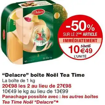 “delacre” boîte noël tea time