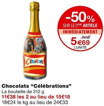 Monoprix Célébrations chocolats offre