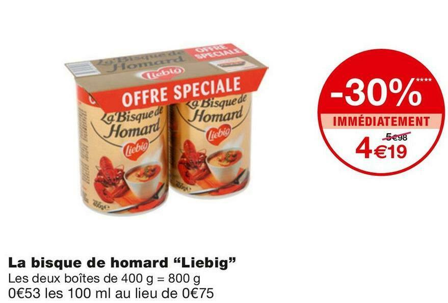 Promo Liebig la bisque de homard chez Monoprix