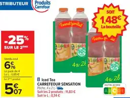 Carrefour Iced tea carrefour sensation offre