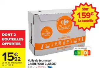 Carrefour Huile de tournesol carrefour classic' offre