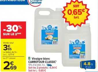 Carrefour Vinaigre blanc carrefour classic' offre