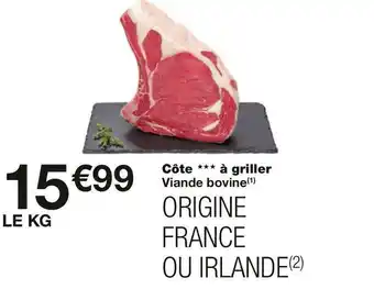 Côte à griller viande bovine