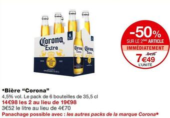 Monoprix Corona bière offre