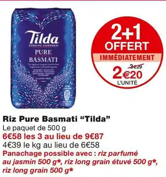 Monoprix Tilda riz pure basmati offre