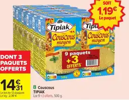Carrefour Couscous tipiak offre